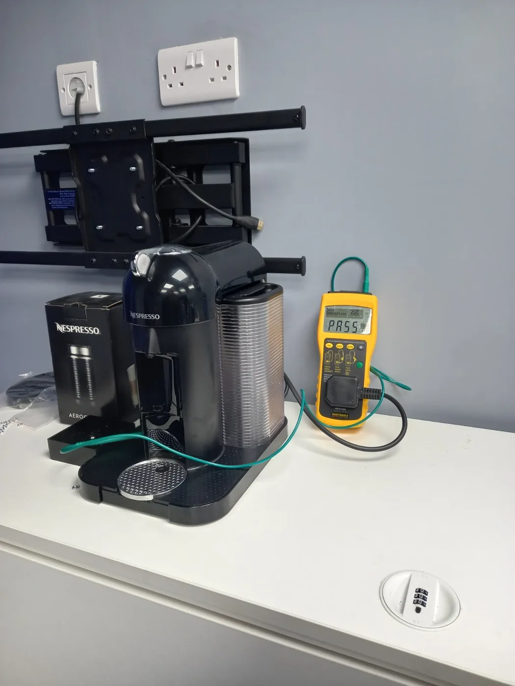 PAT testing being completed on commercial equipment