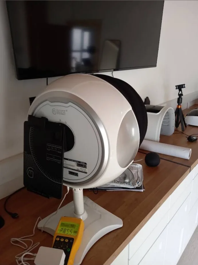 Large salon fan being PAT tested